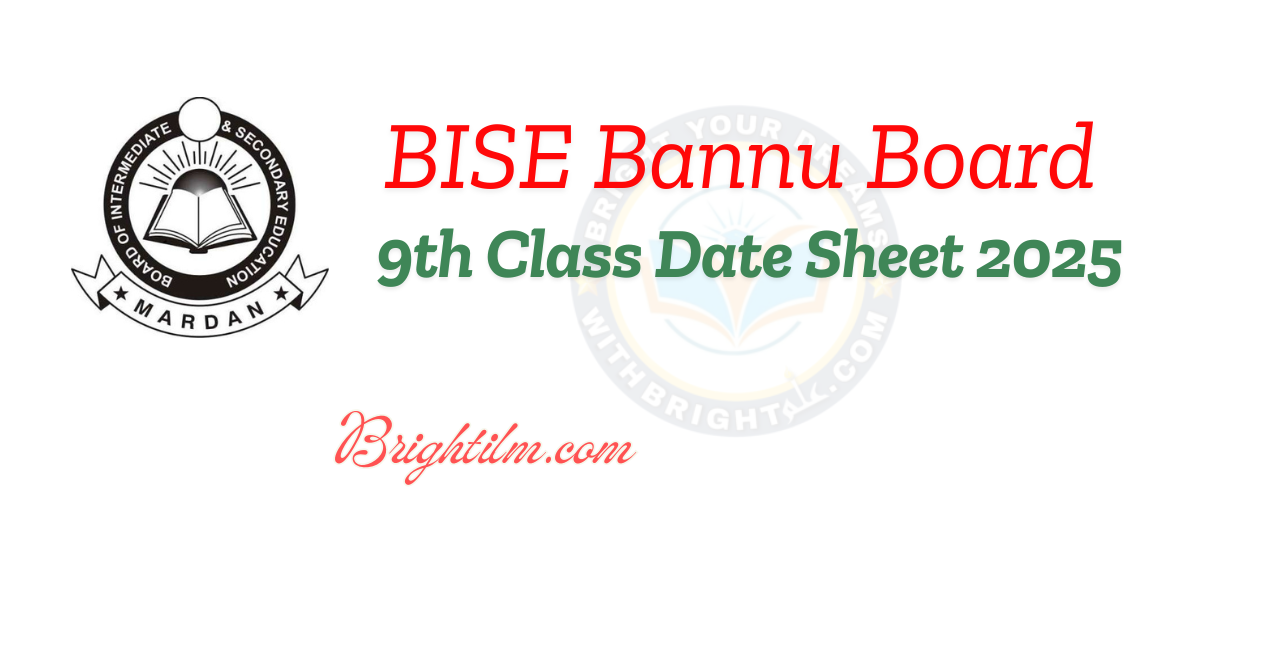 Bannu 9th DateSheet 2025